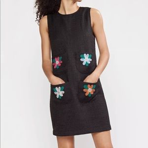 Cynthia Rowley Vivian Embroidered Tweed Dress XS